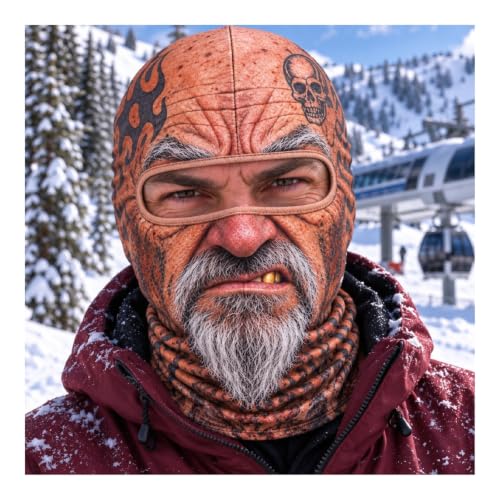 Funny Ski Mask Realistic Full Face Balaclava Old Man Ski Mask - image 2