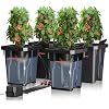 Spider Farmer DWC Hydroponics Grow System with 7-Gallon Deep Water Culture, New Triangular Cover Design, Recirculating Drip Garden System with Top Drip Kit, 11W Air Pump, 4 Buckets