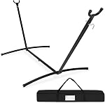 FDW Hammock with Stand, Portable Hammock Stand with 9' Heavy Duty Steel Stand for Outdoor Patio or Indoor with Carrying Case, Blue