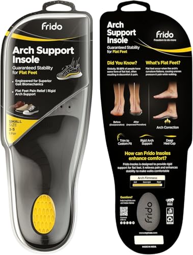 Frido Rigid Arch Support Insole for Flat Feet | Relieves Feet Pai...