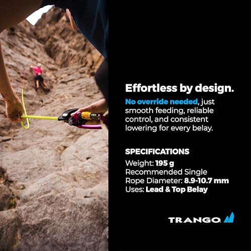 TRANGO Vergo Belay Device (Gold, 8.9-10.7 mm Ropes) - Rock Climbing, Rappelling Protection - Thumbnail 6