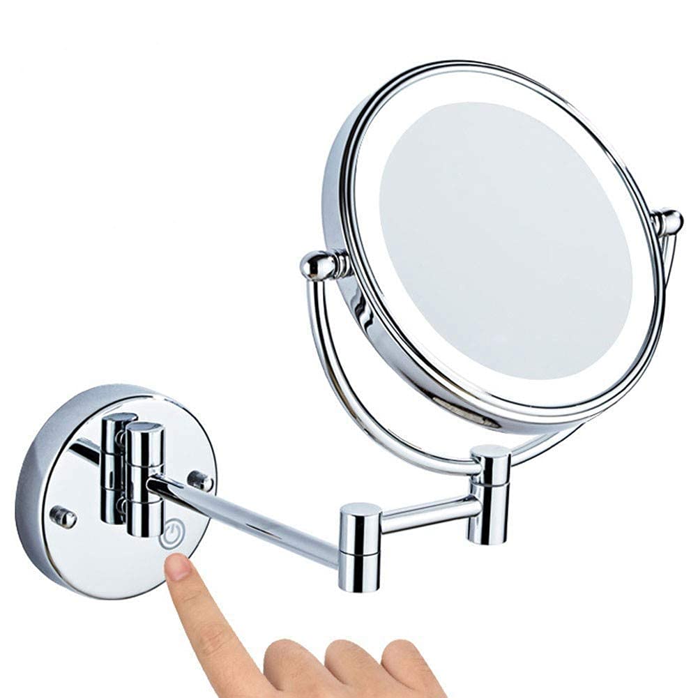 Miroir de Maquillage Mural 5X double face de 8 pouces pour rasage