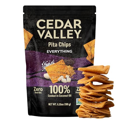 Cedar Valley Everything Bagel Pita Chips 6 Pack – Light
