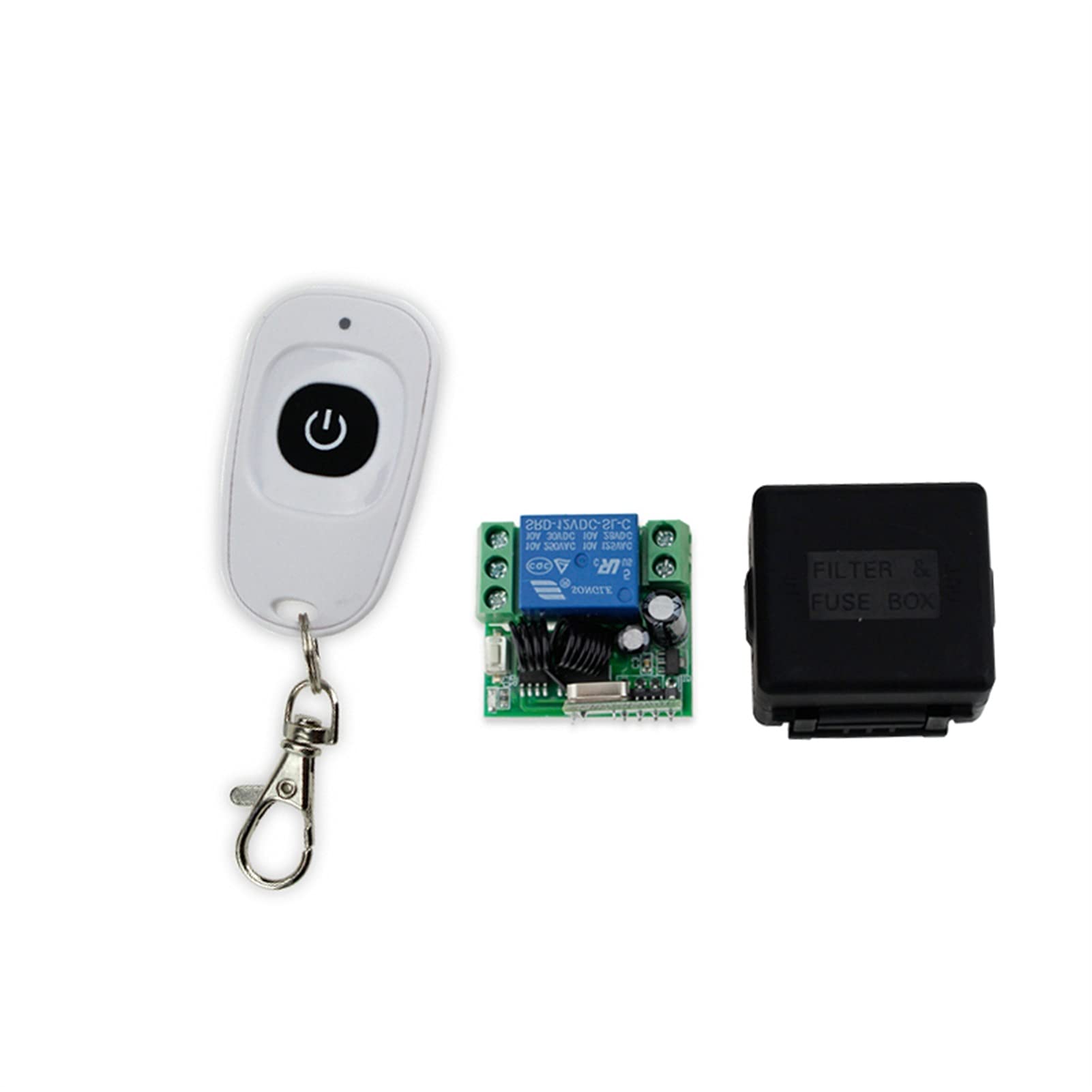 Abridor de puerta de Garaje, 315MHz / 433MHz DC12V 1CH RF Interruptor de control remoto inalámbrico Interruptor de puerta 5 transmisores con receptor for el sistema de bloqueo de control de puerta(2 s