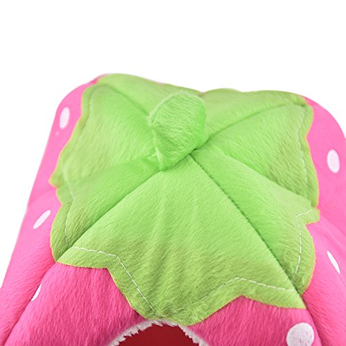 Fladorepet Rabbit Guinea Pig Hamster House Bed Cute Small Animal Pet Winter Warm Squirrel Hedgehog Chinchilla House Cage Nest Hamster Accessories (9X9X10 Inch (Pack Of 1), Rose Red) #TOP3