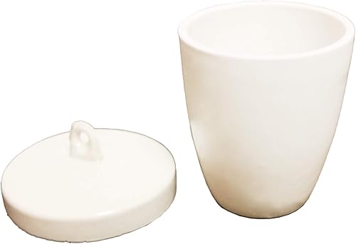 CHF-20-20 Crisoles de porcelana con tapas, de alta forma, 0.7 fl oz, paquete de 20