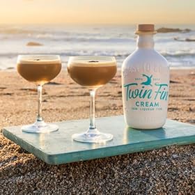 Twin Fin Cream Liqueur | Born in the Caribbean, blended in Cornwall | Smooth Vanilla, Silky white chocolate | Best enjoyed neat |17% vol | 70cl – Twin Fin Rum