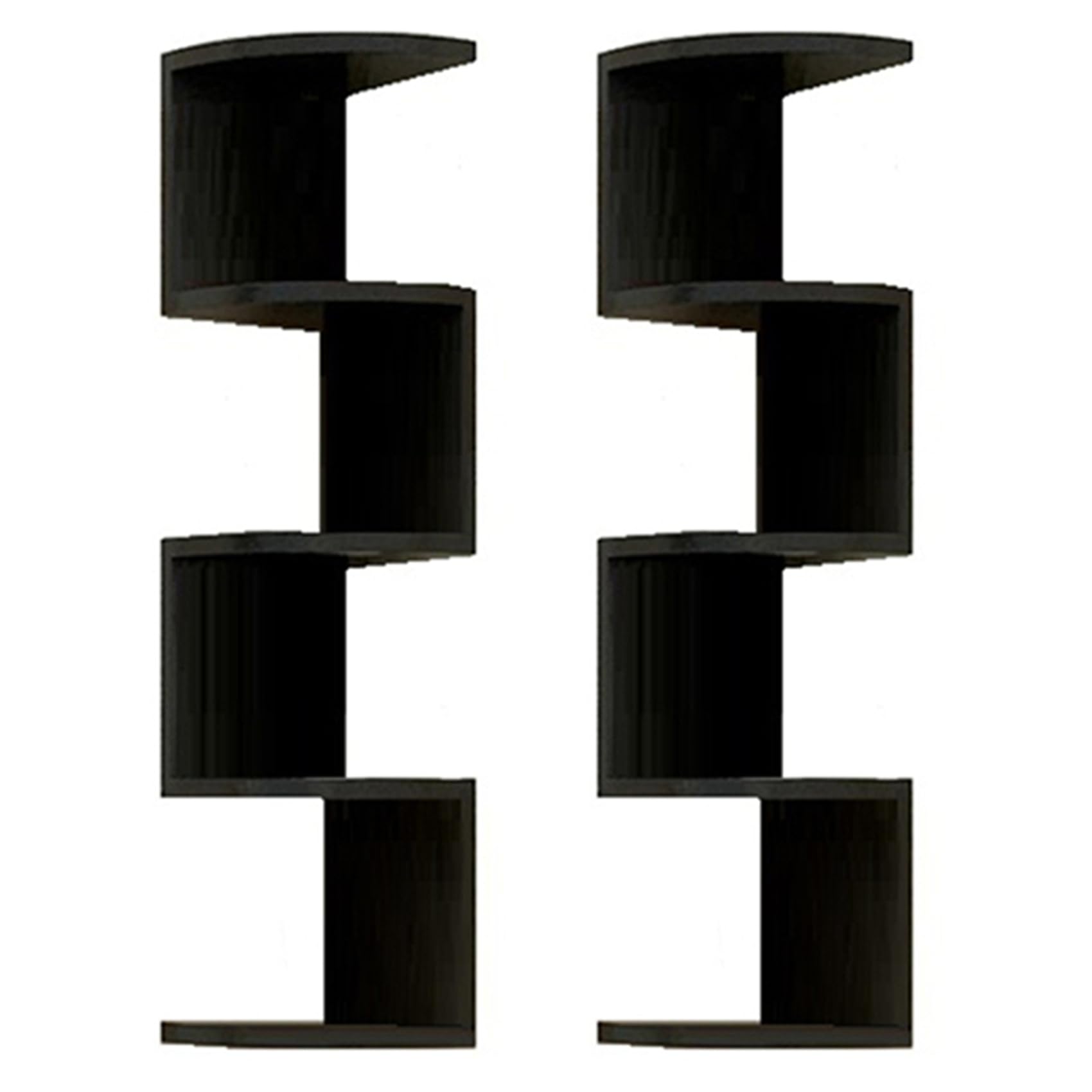 Vjsujehgy 2X Wall Mounted Corner Storage Rack Classic Wall Rack 5 Layers Semicircular Partitions A