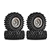 INJORA Black Coating Brass 1.0 Beadlock Wheel Tires Set for Axial SCX24 AX24 TRX4M FCX24 Upgrade 1/24 1/18 RC Crawler Carï¼ˆGreyï¼‰