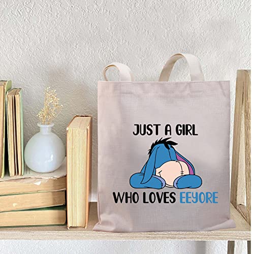 PLITI Eeyore Tote Bag For Women Just a Girl Who Loves Eeyore Donkey Lover Gift Eeyore Fans Gift (Girls loves Eey TGU ) - Image 3