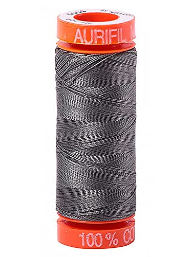 Hilo de algodón Aurifil 50wt Mako, 200 m, color crema miniatura 1
