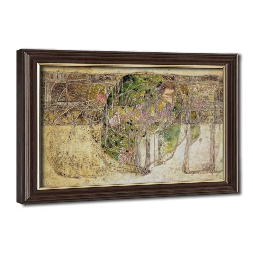 Impression sur toile Margaret Macdonald Mackintosh WCYB - Cadre décoration murale salon 20x30cm