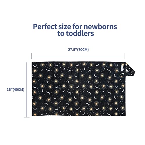 Baby Diaper Changing Pad Wipeable Portable Changing Pad, Foldable Travel Changing Mat For Baby, Newborns Toddlers Shower Gifts 2Pack（Star, 16"X27.6") #TOP3