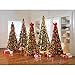 BrylaneHome Fully Decorated Pre-Lit 6’ Pop-Up Christmas Tree - Red Gold