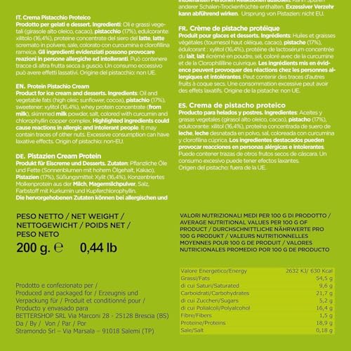 Image of EATALIAN by AMZ BETTER Protein Pistachio Cream 7 oz /200 gr, Natural Spreadable Pistachio Cream, Made in Italy Protein Pasta, Sweet Taste Ideal on Bread and Dubai Chocolate