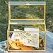 NCYP Small Glass Card Box with Lid for Wedding Reception - 9.8
