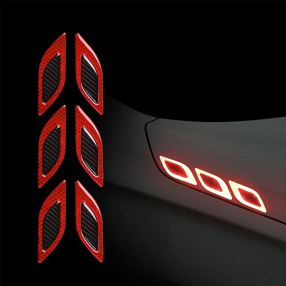 6PCS Car Side Wing Anti-Collision Stickers for Mercedes Benz GLC SUV X254 X253 GLC 53 43/GLC 200 220 260 300 400 2015-2025, Waterproof Reflective Carbon Fiber Edge Guard Protector Strip Decals