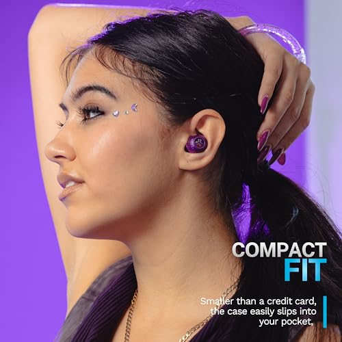 Image of JLab Go Pop ANC, True Wireless Earbuds, Active Noise Cancelling, Transparent Purple