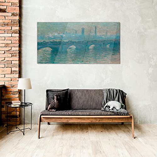 Tableau en verre 100x50cm Pont de Waterloo impression décoration murale