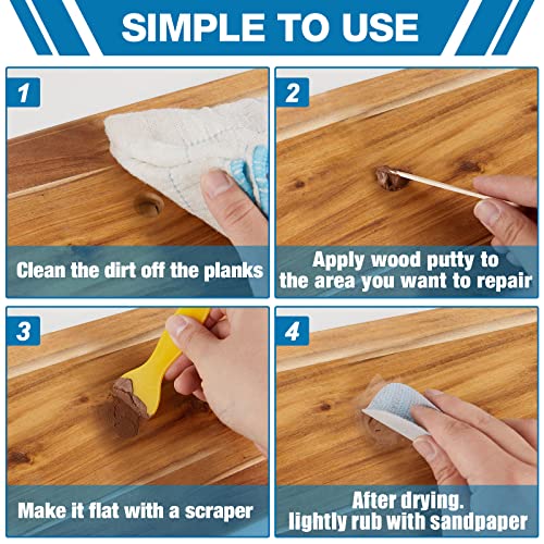 Image of Deuvuo Walnut Wood Filler, Walnut Wood Putty Filler - Our Wood Grain Filler Offers a Quick and Lasting Fix for Any Damage or Flaw - Paintable, Stainable, Sandable & Quick Drying - 9.87 Ounce