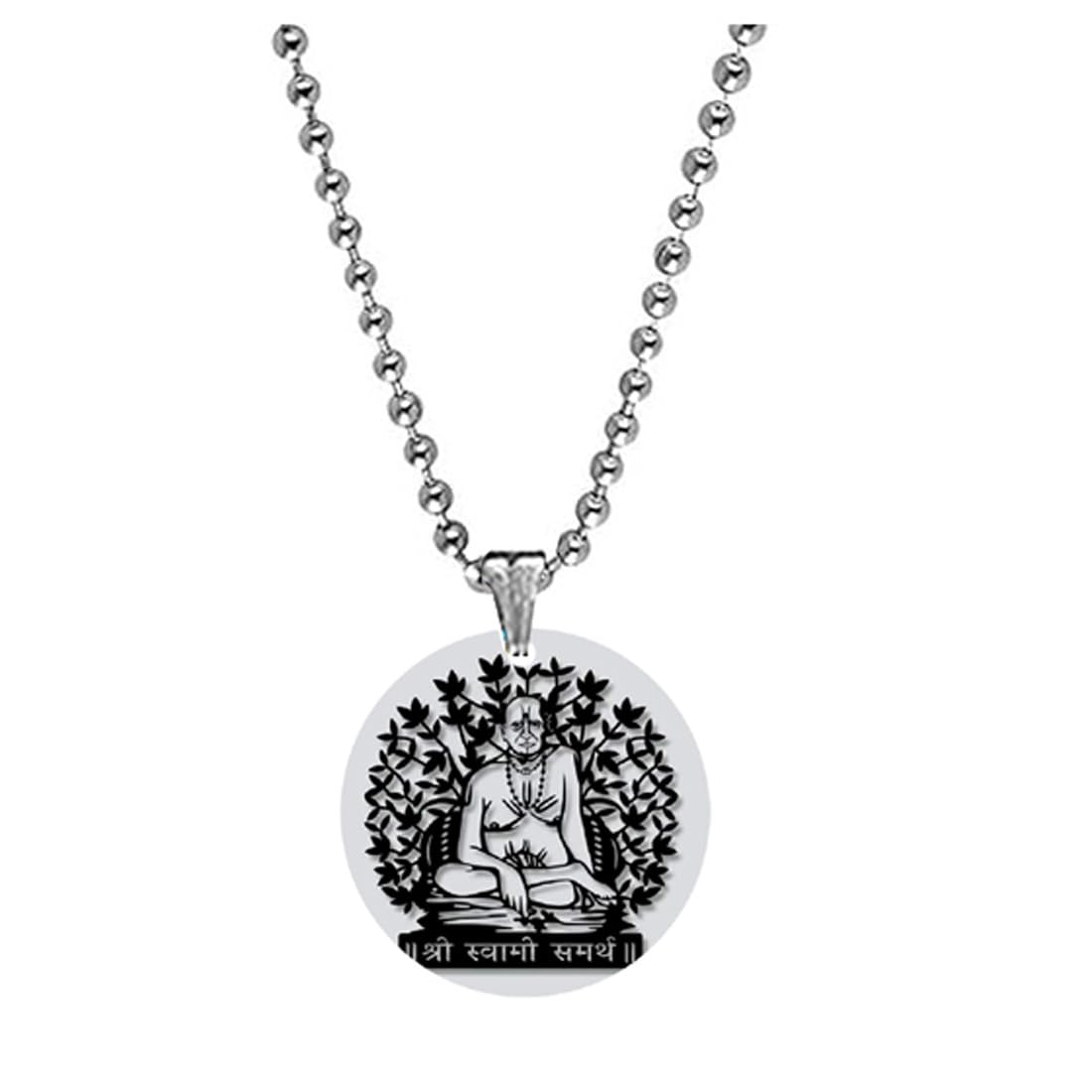 afh Shree Swami Samartha Life Tree Yellow Bead Chain Pendnet for Men and Women-picture-34