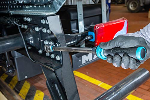 Image of HAZET Torque Wrench 5122-3C,40-200Nm Output: Square 12.5 Mm (1 /2 Inch), Tolerance: 3%, 32 Teeth (Operating Angle 11.25 Degrees) I Reversible Ratchet for Car and Bicycle I 20.43 Inches
