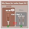 SEISSO Vinyl and Leather Repair Kit for Furniture, Sofa, Jacket, Couches, Car Seats and Purse. Easy Instructions to Match Any Color, Restore Any Material, Bonded, Italian, Pleather, Genuine
