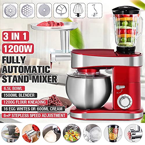 Feixunfan Küchenmaschine 3 In 1 Standfutter Mühle 220V-240V 50Hz 1200W Küchenmaschine Mixer Juicer für Brot Kuchen… – Bild 3