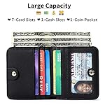 GAEKEAO Damen Geldbeutel klein mit RFID-Schutz, Mini Kurzer Geldbeutel Frauen Leder mit Zipper Brieftasche, Weich Bequem Süß Münzfach Portemonnaie – Bild 2