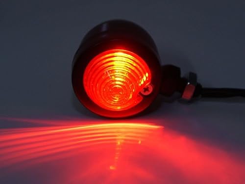 Miniatura 5 de Motocicleta 0.394 in Luz trasera de freno trasero para Cafe Racer Choppers Bobbers Cruisers Custom CB (cromo)