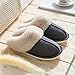 Kirin-1 Hausschuhe Damen 39,Baumwollpantoffeln, Plüschhaus, rutschfeste Baumwollschuhe-Dunkelgrau_43-44