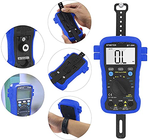 Btmeter Bt-39K Multimeter With Case, 4000 Count Volt Ohm Amp Meter Autoranging Dmm For Ac/Dc Current, Voltage, Resistance Frequency Tester, With Ncv, Audible Continuity, Diode, Auto Backlight Meter #TOP1