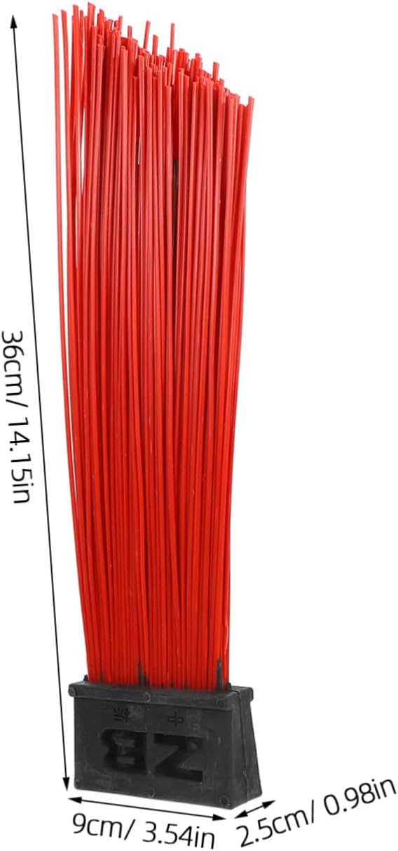 4 Pack Red Sweeping Broom Head Replacement for Outdoor Cleaning