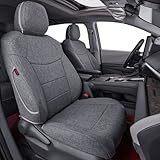 coverdream Car Seat Covers Custom Fit for 2021-2026 Toyota Sienna LE,XLE (8-Seater) Van,2nd Row Bench w/Removable Middle Seat,Breathable UV-Resistant Polyester Seat Protector (Full Set,Gray)