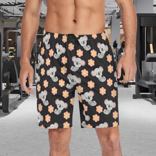 visesunny Men's Pajama Shorts Soft Sleep Shorts with Pockets Comfy Lounge Pajama Bottoms3