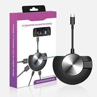 Docking Station Compatible with Steam Deck, 5-in-1 Steam Deck Dock with HDMI-compatible 2K@30Hz, 100Mbps Gigabit Ethernet, USB-A 3.0 and Full Speed Charging USB-C Port