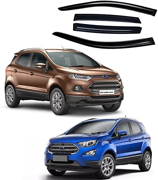 ROYALTECH Premium Non-Breakable Car Window Door Visor/Rain Guard/Wind Deflector Compatible for (Ecosport (2013 to Present))