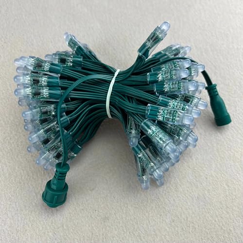 DC5V WS2811 �u���b�g LED �s�N�Z�� �u���b�N/�z���C�g/�O���[�� ���C�� 18awg 50cnt(Raywu connector,DC5V GREEN WIRE_VIA FAST BOAT_13000 PIXELS)