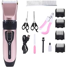 Pet Hair Clippers Professional Dog Hair Trimmer Grooming Rechargeable Cat Cutters Haircut Machine Low Noise Hair Clippers for All Pets,C