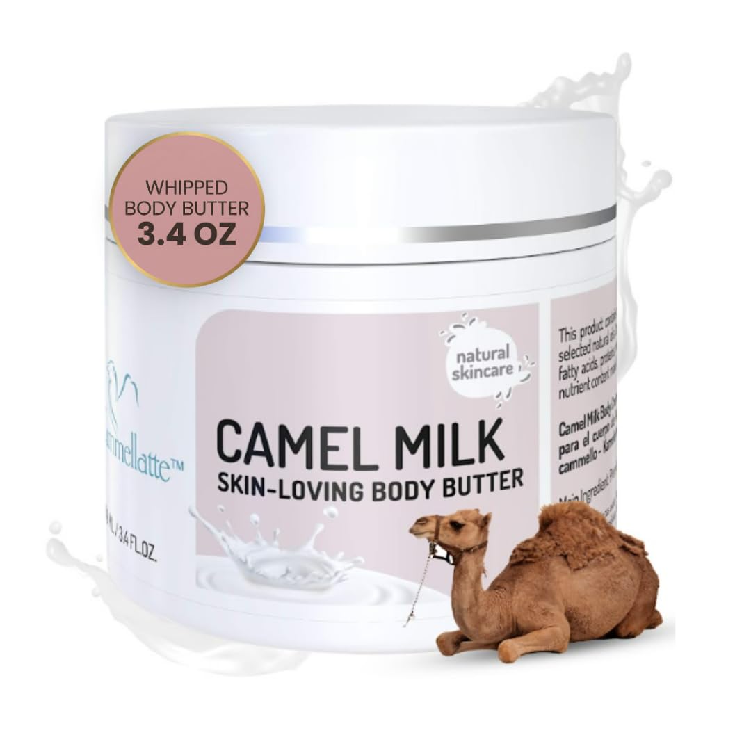 - Camel Milk Body Butter | Firming Moisturizer | for Crepey, Dry Skin, Wrinkles & Uneven Texture | Natural Bioactive Anti-Aging Renewal Cream 3.4 oz