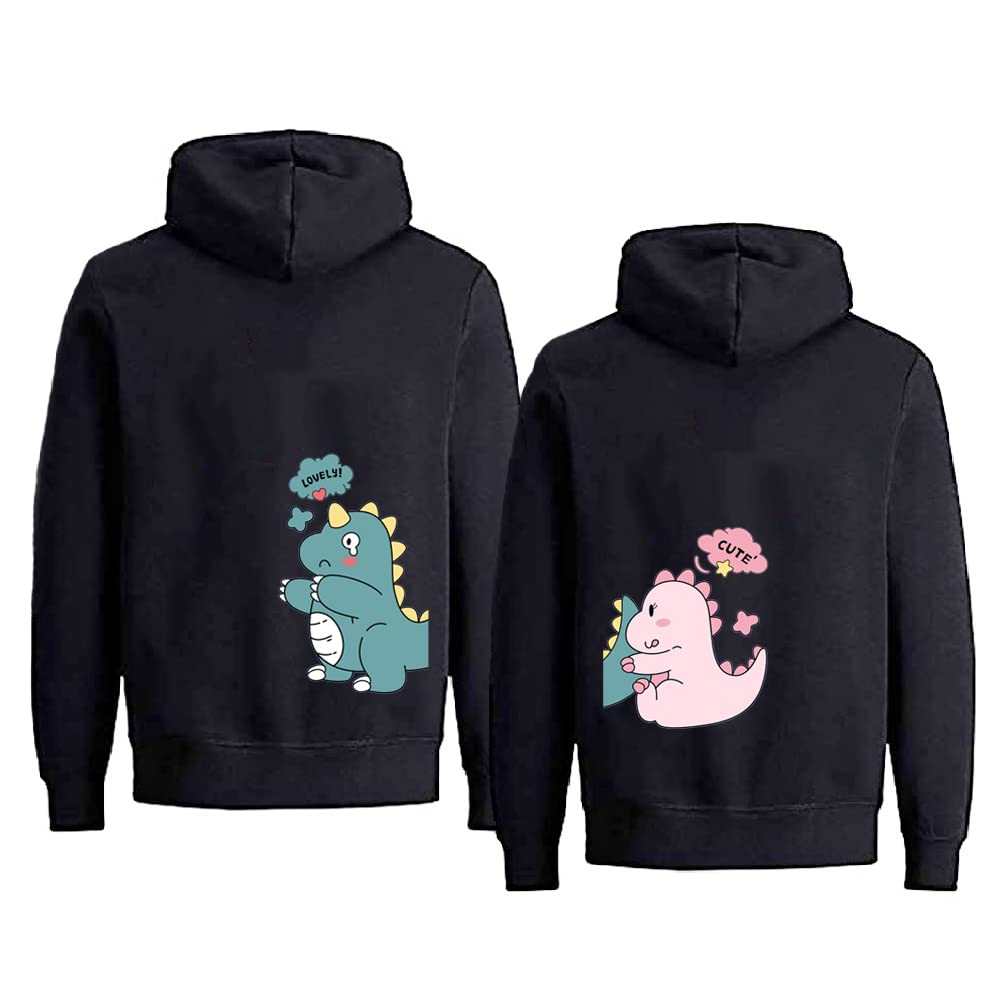 Daddys Friends Lovely Dinosaur Matching Couple Hoodie Sweatshirt