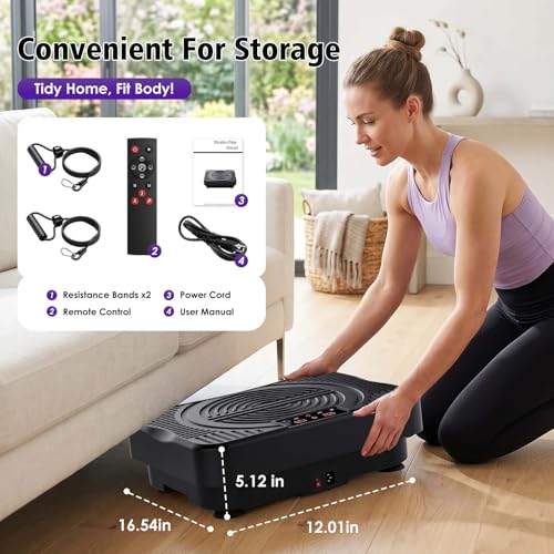 Homesy Vibration Plate Exercise Machine for Lymphatic Drainage Black by Homesy - Used condition - Image 8