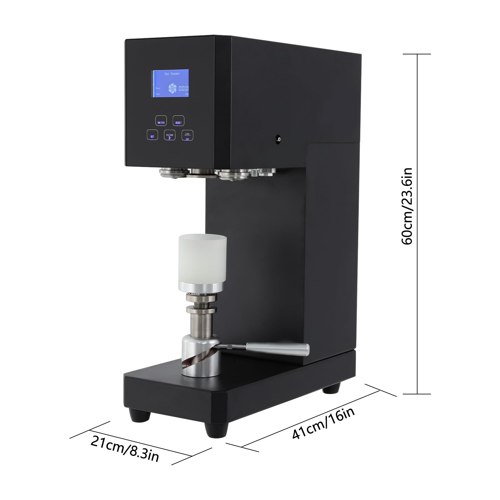 110V Commercial Can Sealer Machine, 370W Soda Can Sealer Machine w/LED, 4.53