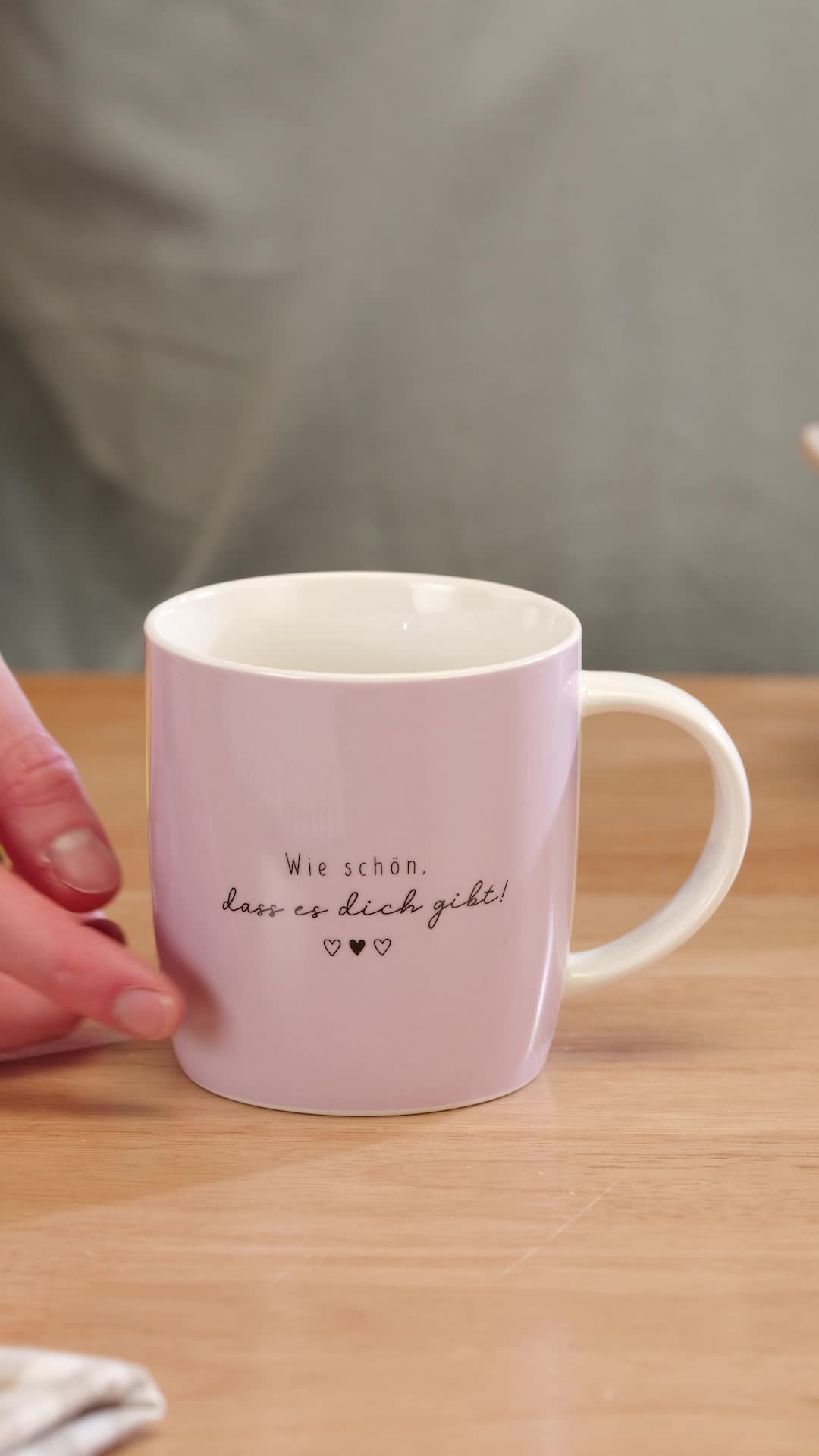 Grafik-Werkstatt Tazza Da Caffè Con Scritta In Lingua Tedesca Dich Hab