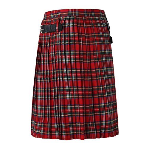 Laonajkd Faldas Hombre Baratos 2023 Falda Tradicional para Hombre Falda Festiva Escocesa Bolsillos Grandes Vintage Highland Falda a Cuadros Faldas para Hombre Verano