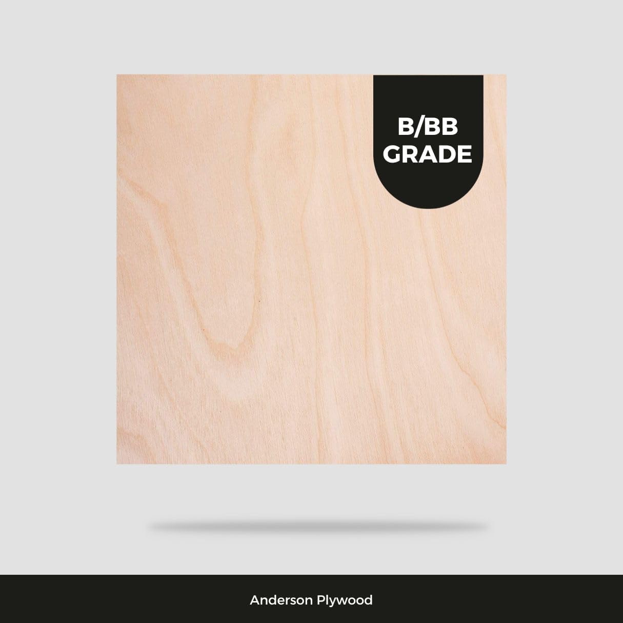 6MM 1/4" x 12 x 12 Baltic Birch Plywood B/BB Grade (Package of 3) for Arts and Crafts, School Projects, DIY, Drawing, Painting, Wood Engraving, Burning and Laser Projects