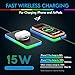 Magnetic Wireless Car Charger Pad, LANSEMKU RGB 15W Wireless Car Charging Pad for Magsafe Wireless Charger for Car iPhone 16 15 14 13 12 11 Pro Max, for Samsung Galaxy S24/23/S22/S22+/S22 Ultra