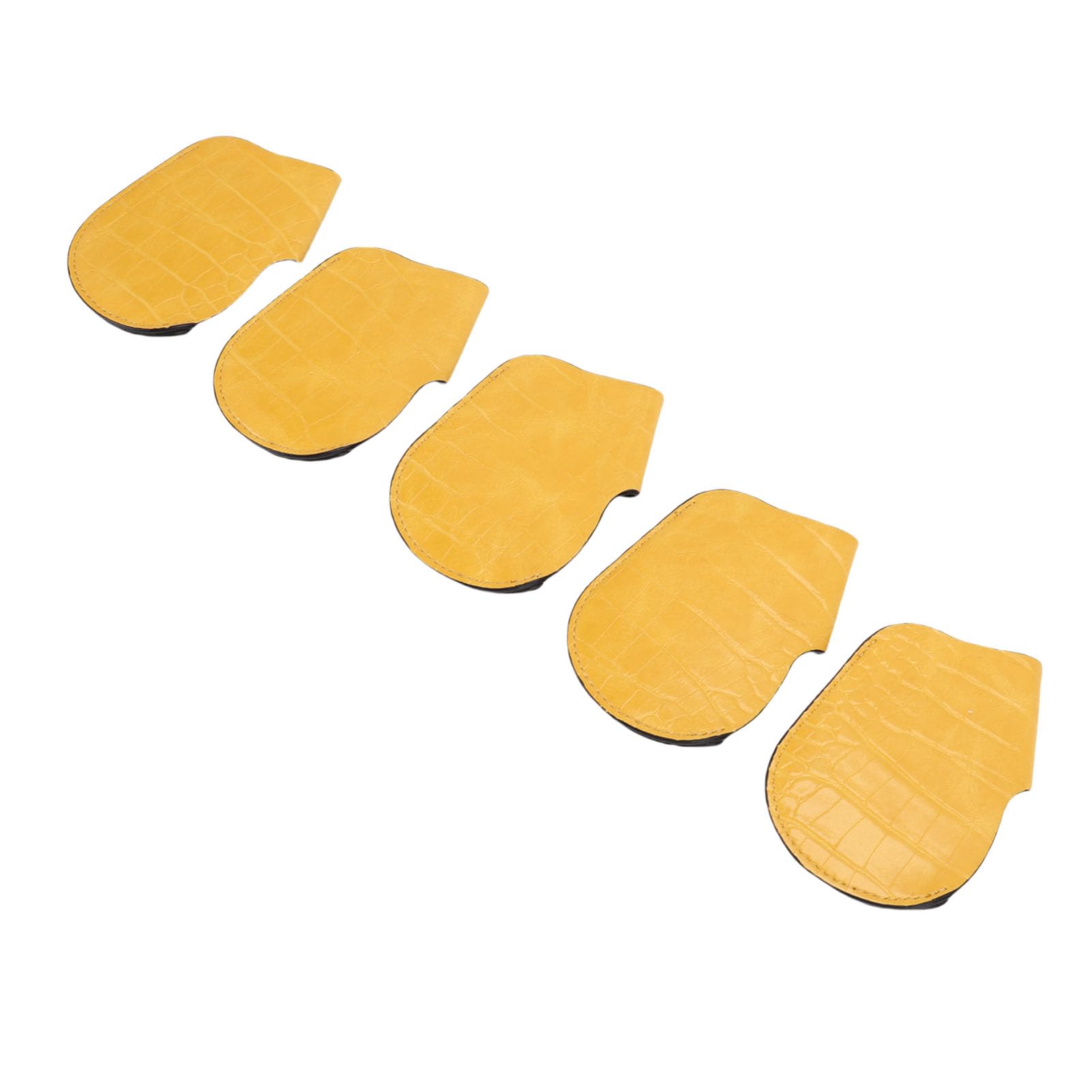 Generic 10 Stück Gelbe Schlägerkopfhüllen aus Eisen, Hochwertiges PU-Material, Sichere Magnetische Passform für Stabilen Schutz, Leicht zu Reinigen, Ideal für Golfer