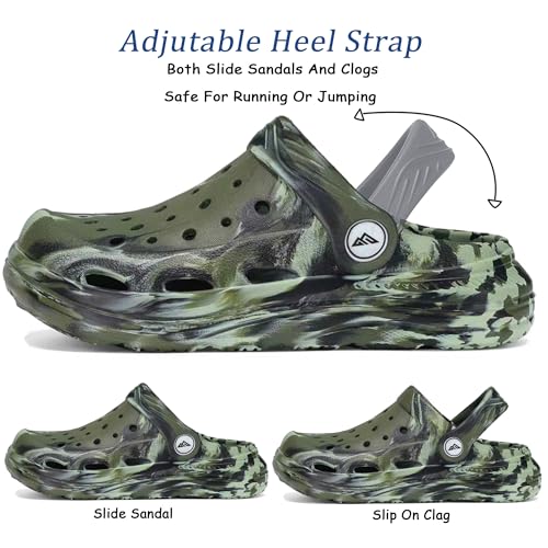 Image of Kids Tie Dye Garden Clogs for Boys Girls | Lightweight Slip-On Water Shoes with Arch Support