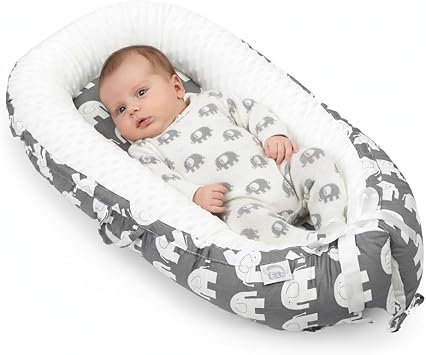 EAQ Baby Nest Pod for Newborn,Baby Sleep Pod Soft Breathable 100% Cotton Napping or Traveling for 0-12 Months,Travel & Baby Essential Gift for Newborn